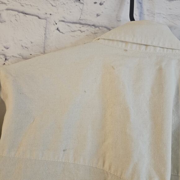 Vintage Wrangler Shirt Mens Large Pearl Snap Brushpopper Aztec Western Ivory - Picture 4 of 9
